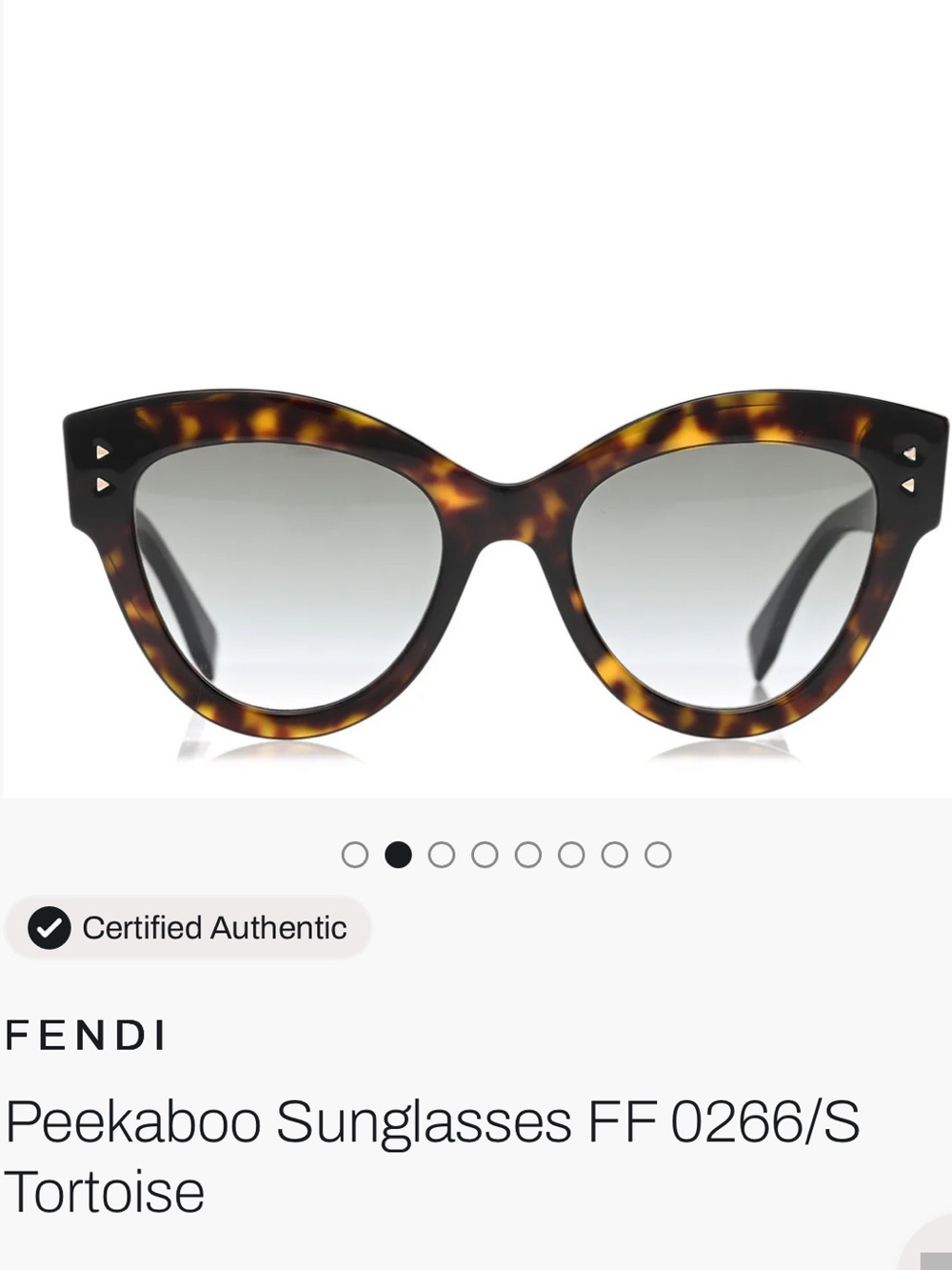 Fendi Tortoise Cat-Eye Sunglasses with Gradient Lenses - Brown/Black